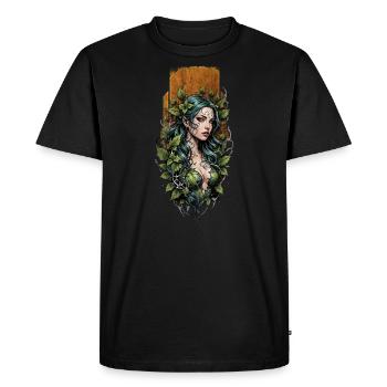 Enchantement du lierre : l’étreinte de la nature - T-shirt Premium bio Homme - noir - Devant - Nico (187cm)