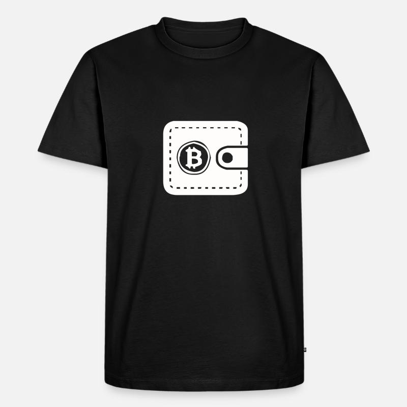 Bitcoin Wallet - Männer Premium Bio T-Shirt - Schwarz