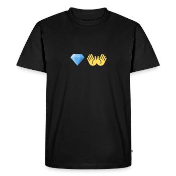 r/wsb Diamond Hands without Text - T-shirt Premium bio Homme - noir - Devant - Nico (187cm)