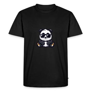 Panda Cool Animal - T-shirt Premium bio Homme - noir - Devant - Nico (187cm)