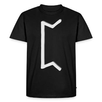 Futhark Runic Alphabet Perth - Men's Premium Organic T-Shirt - black - Front - Nico (187cm)