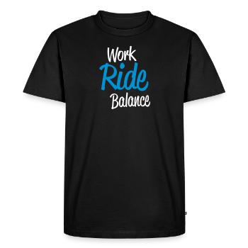 workridew - T-shirt Premium bio Homme - noir - Devant - Nico (187cm)