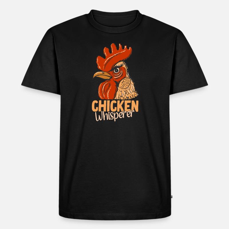 Hühnerflüsterer Chicken Whisperer - Männer Premium Bio T-Shirt - Schwarz