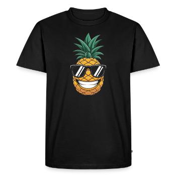 ananas Cool Ananas Lunettes de soleil Drôle - T-shirt Premium bio Homme - noir - Devant - Nico (187cm)
