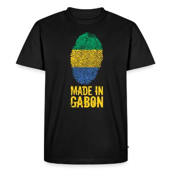 Made In Gabon / Gabon / Le Gabon - T-shirt Premium bio Homme - noir - Devant - Nico (187cm)