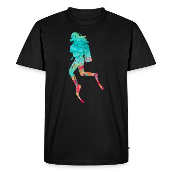 Deep Sea Divers and Divers PopArt - Men's Premium Organic T-Shirt - black - Front - Nico (187cm)