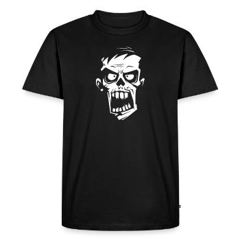 Monstre / Zombie / Tête - T-shirt Premium bio Homme - noir - Devant - Nico (187cm)