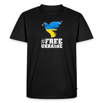 Ukraine - Men's Premium Organic T-Shirt - black - Front - Nico (187cm)