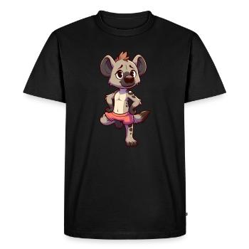 Hyena Gymnastics Yoga Fitness - Men's Premium Organic T-Shirt - black - Front - Nico (187cm)