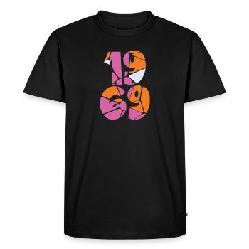1969 - Design minimaliste pour l’anniversaire - T-shirt Premium bio Homme - noir - Devant - Nico (187cm)