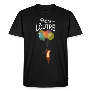 Petite Loutre - Otter Balloons - Men's Premium Organic T-Shirt - black - Front - Nico (187cm)