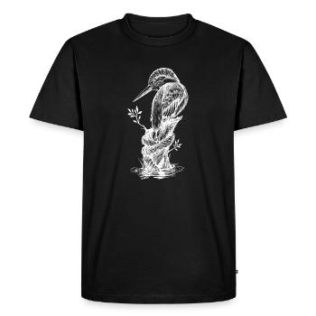 Martin-pêcheur Inversion - T-shirt Premium bio Homme - noir - Devant - Nico (187cm)