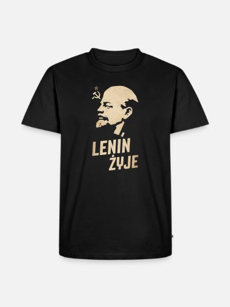 Lenin lebt - Männer Premium Bio T-Shirt - Schwarz
