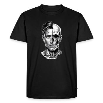 Existence Duality (be or not to be) - Men's Premium Organic T-Shirt - black - Front - Nico (187cm)