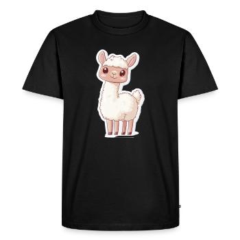 Lama Alpaga Lama Lama Cadeau Animal - T-shirt Premium bio Homme - noir - Devant - Nico (187cm)