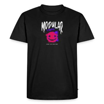 Modular Synth Synthesizer Waveform - Men's Premium Organic T-Shirt - black - Front - Nico (187cm)