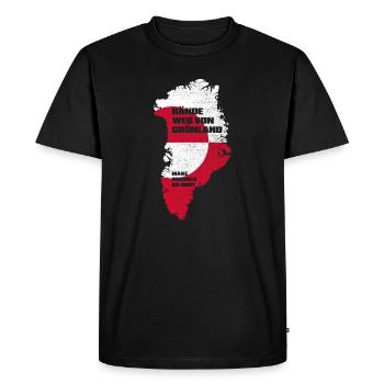 Hands off Greenland (Greenland Edition) - Men's Premium Organic T-Shirt - black - Front - Nico (187cm)