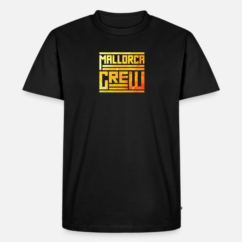 Mallorca Retro Splash - Männer Premium Bio T-Shirt - Schwarz