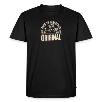 avril 1965 – Légende des sommets et montagnes - T-shirt Premium bio Homme - noir - Devant - Nico (187cm)