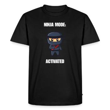 Chemise activée par la mode ninja – Diction ninja drôle - T-shirt Premium bio Homme - noir - Devant - Nico (187cm)