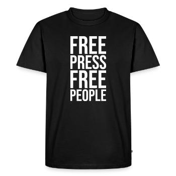 Free Press Free People - Men's Premium Organic T-Shirt - black - Front - Nico (187cm)