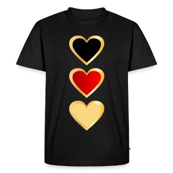 Allemagne - Équipe Heart - T-shirt Premium bio Homme - noir - Devant - Nico (187cm)