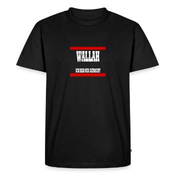 Wallah I swear I did nothing - Men's Premium Organic T-Shirt - black - Front - Nico (187cm)