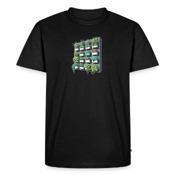 Vertical garden - Men's Premium Organic T-Shirt - black - Front - Nico (187cm)