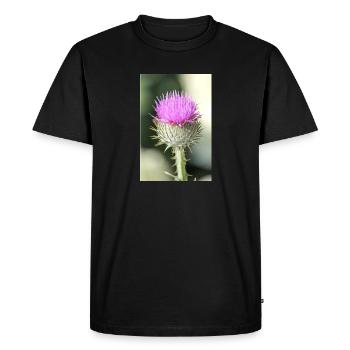 cotton thistle also Scotch or Scottish thistle - Men's Premium Organic T-Shirt - black - Front - Nico (187cm)