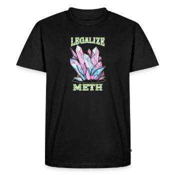 Légaliser Meth Chrystal Meth - T-shirt Premium bio Homme - noir - Devant - Nico (187cm)