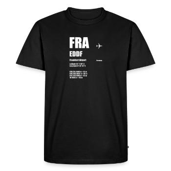FR Frankfurt Airport Airport Code cadeau - T-shirt Premium bio Homme - noir - Devant - Nico (187cm)