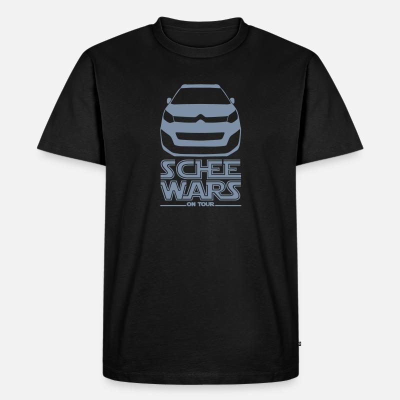 SCHEE WARS - Männer Premium Bio T-Shirt - Schwarz
