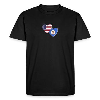 États-Unis État américain du Minnesota Drapeau patriotique - T-shirt Premium bio Homme - noir - Devant - Nico (187cm)