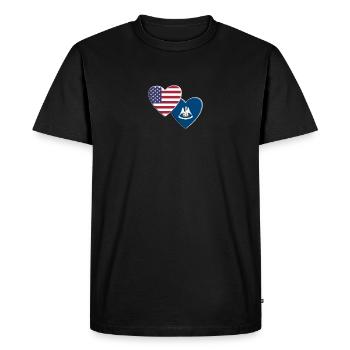 États-Unis État américain de Louisiane Drapeau patriotique - T-shirt Premium bio Homme - noir - Devant - Nico (187cm)