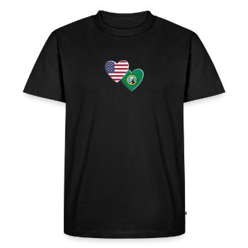 États-Unis État américain de Washington Drapeau patriotique - T-shirt Premium bio Homme - noir - Devant - Nico (187cm)