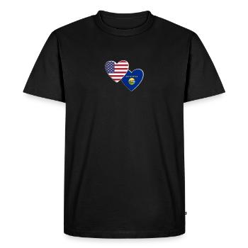 États-Unis État américain du Montana Drapeau patriotique 4ème - T-shirt Premium bio Homme - noir - Devant - Nico (187cm)
