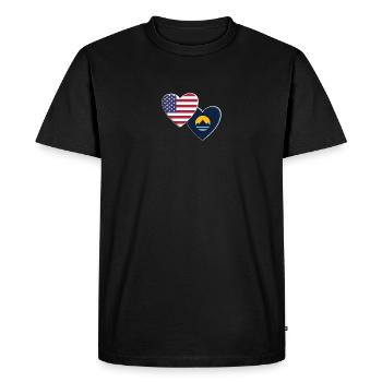 USA American City Of Reno Nevada Flag Patriotic - Men's Premium Organic T-Shirt - black - Front - Nico (187cm)