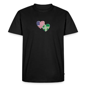 États-Unis Ville américaine de Portland Oregon Drapeau - T-shirt Premium bio Homme - noir - Devant - Nico (187cm)