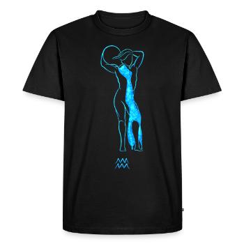 Verseau - T-shirt Premium bio Homme - noir - Devant - Nico (187cm)