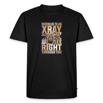 Ne mentez jamais à un technicien en radiologie pour un radiologue et - T-shirt Premium bio Homme - noir - Devant - Nico (187cm)