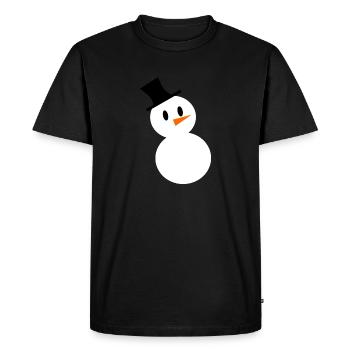 bonhomme de neige - T-shirt Premium bio Homme - noir - Devant - Nico (187cm)