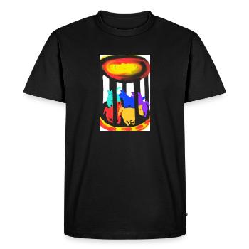 Pony Horses - Men's Premium Organic T-Shirt - black - Front - Nico (187cm)