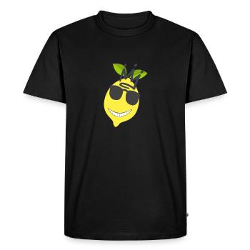 King Lemon - Men's Premium Organic T-Shirt - black - Front - Nico (187cm)