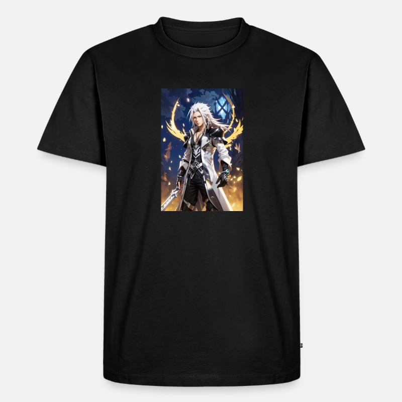 AI 3D Version 11 - Männer Premium Bio T-Shirt - Schwarz