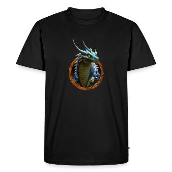 Dragon - T-shirt Premium bio Homme - noir - Devant - Nico (187cm)