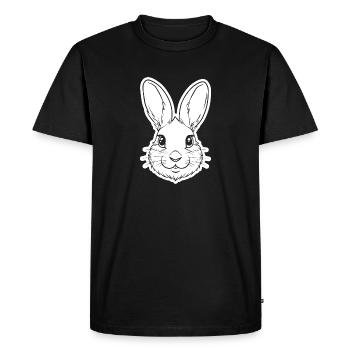 Lapin Lapin - T-shirt Premium bio Homme - noir - Devant - Nico (187cm)