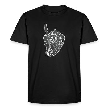 Rock & Peak Festival – Design Musical - T-shirt Premium bio Homme - noir - Devant - Nico (187cm)