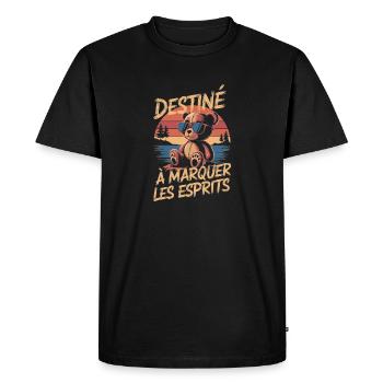 Destiné à marquer les esprits - T-shirt Premium bio Homme - noir - Devant - Nico (187cm)