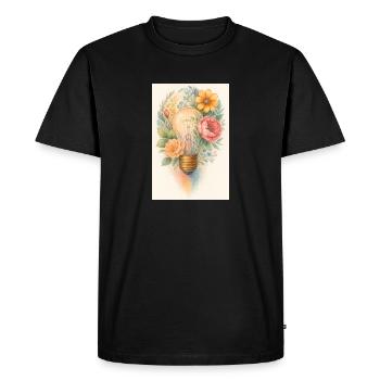 Light bulb. - Men's Premium Organic T-Shirt - black - Front - Nico (187cm)
