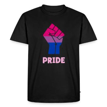 Bisexual Pride Fist Design for Equality - Men's Premium Organic T-Shirt - black - Front - Nico (187cm)